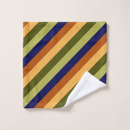 Schattige Olijfstadium Navy Stripes Washandje