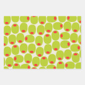 Schattige Olijven Inpakpapier (Voorkant)