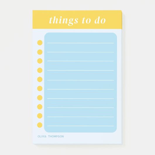 Schattige om te doen lijst school post-it® notes (Voorkant)