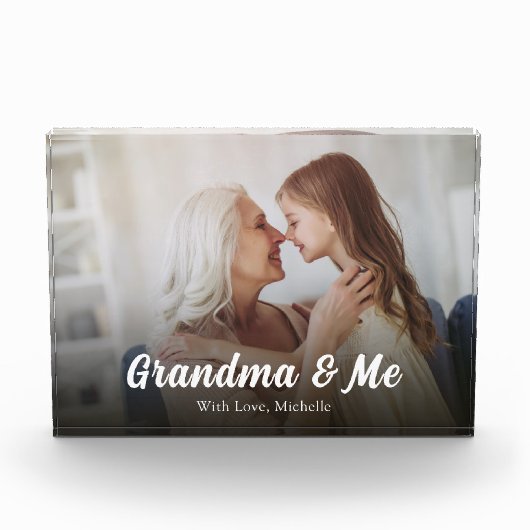 Schattige oma-script gepersonaliseerd fotoblokken (Voorkant)
