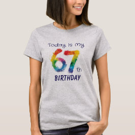 Schattige oma's 67e verjaardag personaliseer t-shirt