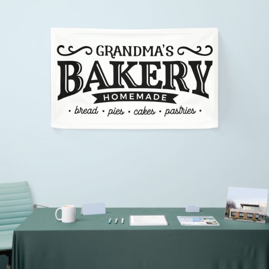 Schattige Oma's keuken Bakkerij decor banner (Beurs)
