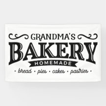 Schattige Oma's keuken Bakkerij decor banner