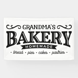 Schattige Oma's keuken Bakkerij decor banner