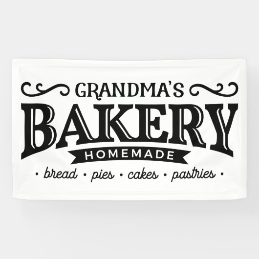 Schattige Oma's keuken Bakkerij decor banner (Horizontaal)