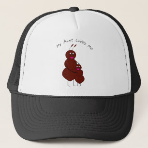 Schattige omhelzende tante en nichtje Ant cartoon  Trucker Pet