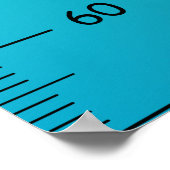 Schattige onder de Zee groeigrafiek centimeter Poster (Hoek)