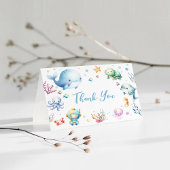 Schattige onder het zee Baby shower Bedankkaart