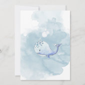 Schattige onder het Zee Baby shower bedankpas (Achterkant)