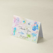 Schattige onder het Zee Baby shower bedankpas Kaart