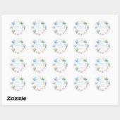 Schattige onder het Zee Baby shower Dank u Ronde Sticker (Vel)