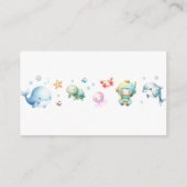 Schattige Onder het zee Baby shower Luier Raffle Informatiekaartje (Achterkant)