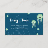 Schattige onder het Zee Baby shower Neem een boek  Informatiekaartje (Voorkant)