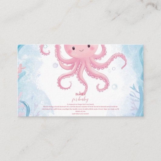 Schattige onder het Zee Boeken voor Baby Informatiekaartje (Voorkant)