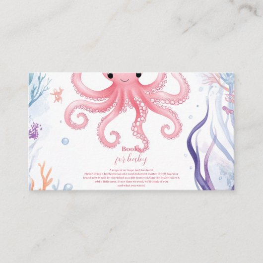 Schattige onder het Zee Boeken voor Baby Informatiekaartje (Voorkant)