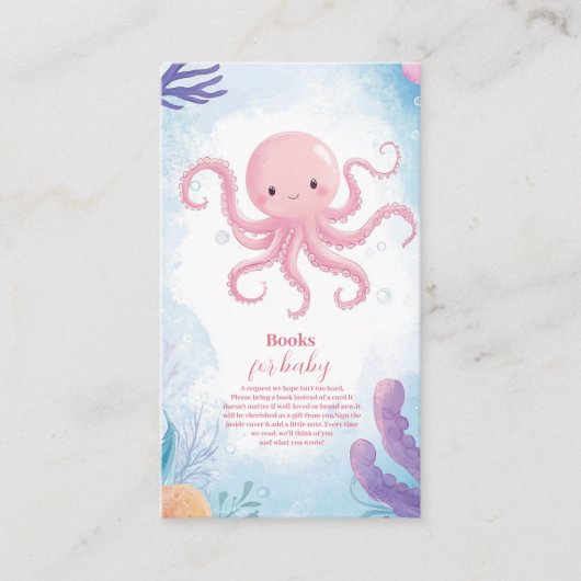 Schattige onder het Zee Boeken voor Baby Informatiekaartje (Voorkant)