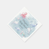 Schattige Onder het Zee Creatures Baby shower Mono Servet (Hoek)