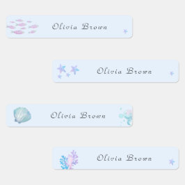 Schattige onder het zee Day Care School Naam Kledi Labels