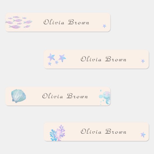 Schattige onder het zee Day Care School Naam Kledi Labels (Groep)