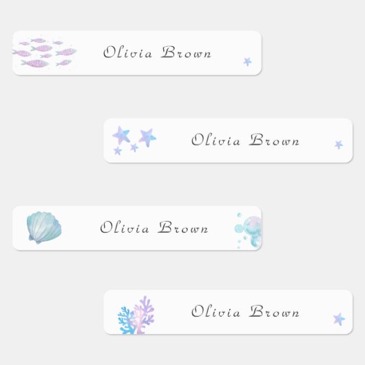 Schattige onder het zee Day Care School Naam Kledi Labels (Groep)