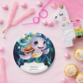 Schattige Onder het Zee Kinderen Schildpad Verjaar Papieren Bordje (Feest)