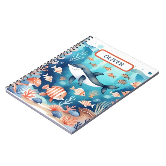 Schattige onder het Zee Marine Life Notitieboek (Linkerzijde)