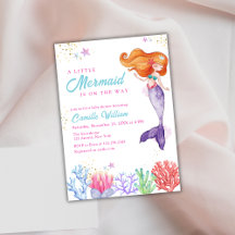 Schattige onder het Zee Mermaid Coral Baby shower