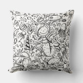 Schattige onder het Zee Nautische Zeemeermin Kussen (Voorkant)