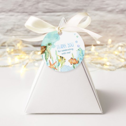 Schattige onder het Zee Ocean Animals Party voor L Bedankjes Labels