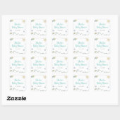 Schattige onder het Zee Ocean Theme Baby shower Vierkante Sticker (Vel)