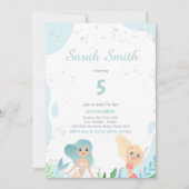 Schattige onder het Zee Partij voor Meisjes Kaart (Voorkant)