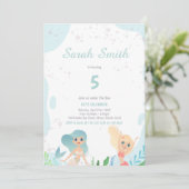 Schattige onder het Zee Partij voor Meisjes Kaart (Staand voorkant)