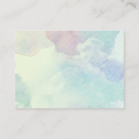 Schattige Onder het Zee Waterverf Baby shower Informatiekaartje (Achterkant)