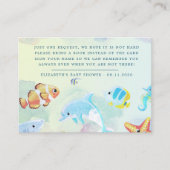Schattige Onder het Zee Waterverf Baby shower Informatiekaartje (Voorkant)