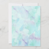 Schattige Onder het Zee Waterverf Baby shower Uitn (Achterkant)