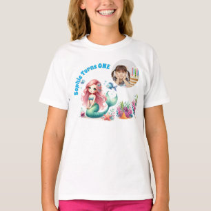 Schattige onder het Zee Zeemeermin Foto Verjaardag T-shirt