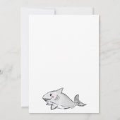 Schattige Onder het Zee Zwemmen Shark Ocean Verjaa Kaart (Achterkant)