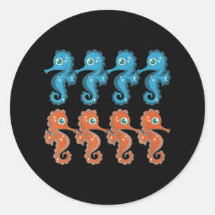 Schattige Onderwater Dier Ocean Fish Zee Creature Ronde Sticker