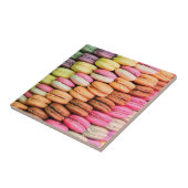 Schattige ondeugende kleurrijke Macaroons Tegeltje (Zijkant)