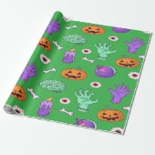Schattige ondood feeststemming cadeaupapier (Uitgerold)