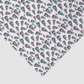 Schattige ondood zombie patroon griezelig cool tissuepapier (Detail)