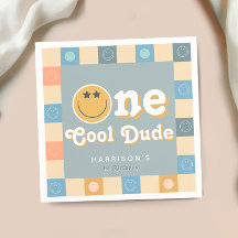 Schattige One Cool Dude Boys 1e verjaardag
