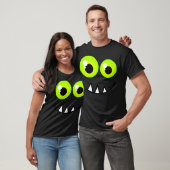 Schattige One Eyed Monster Face Green Eyes Hallowe T-shirt (Unisex)