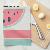 Schattige One In A Melon Watermeloen Theedoek (Quarter Fold)