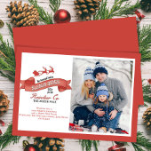 Schattige One Photo Sleigh Rides Christmas Feestdagenkaart