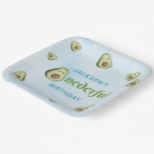 Schattige Onederful Avocado 1e Verjaardagsfeest Papieren Bordje (Gebogen)