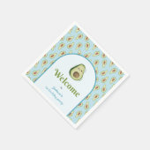 Schattige Onederful Avocado 1e Verjaardagsfeest Servet (Hoek)