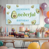 Schattige Onederful Avocado 1e Verjaardagsfeest Spandoek