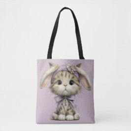 SCHATTIGE ONGESTRUCTUREERDE PAAS-THEMATISCHE KITTE TOTE BAG