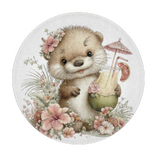 SCHATTIGE ONGESTRUCTUREERDE ZOMERTHEMA BABY OTTER SNIJPLANK